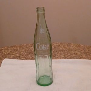 VINTAGE 1976 COCA COLA GREEN GLASS BOTTLE